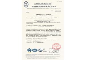 Occupational Health and Safety Management System Certification - Huaguang Power Station